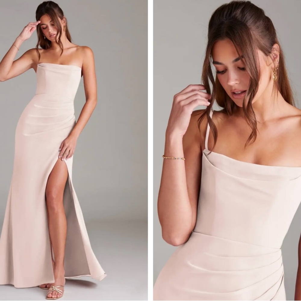 Azazie Leonis Bridesmaid Dress in Rose Petal
